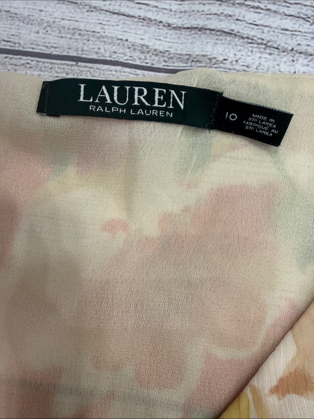 Lauren Ralph Lauren Floral Chiffon Dress Women's Size 10 Sleeveless - Picture 2 of 3